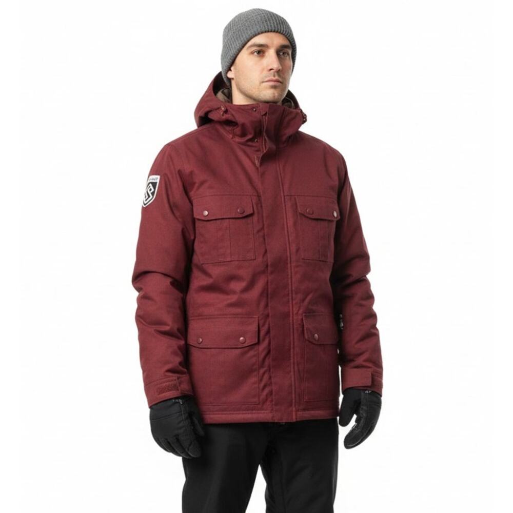 NWOT Special Blend "Revolver" Snowboard Jacket - Men’s S - Burgundy - RARE